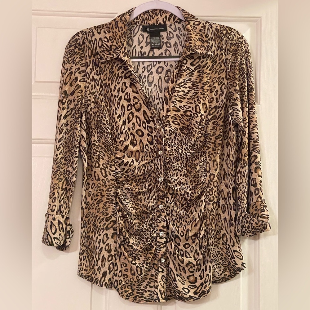 Leopard Print Blouse - image 1